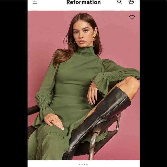 galena long sleeve midi dress reformation